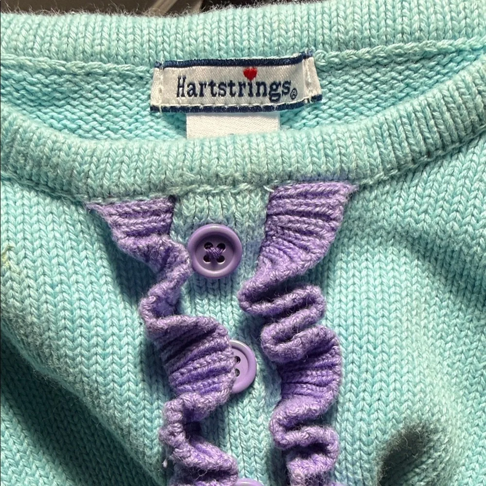 Hartstrings Aqua and Purple Heart Dress